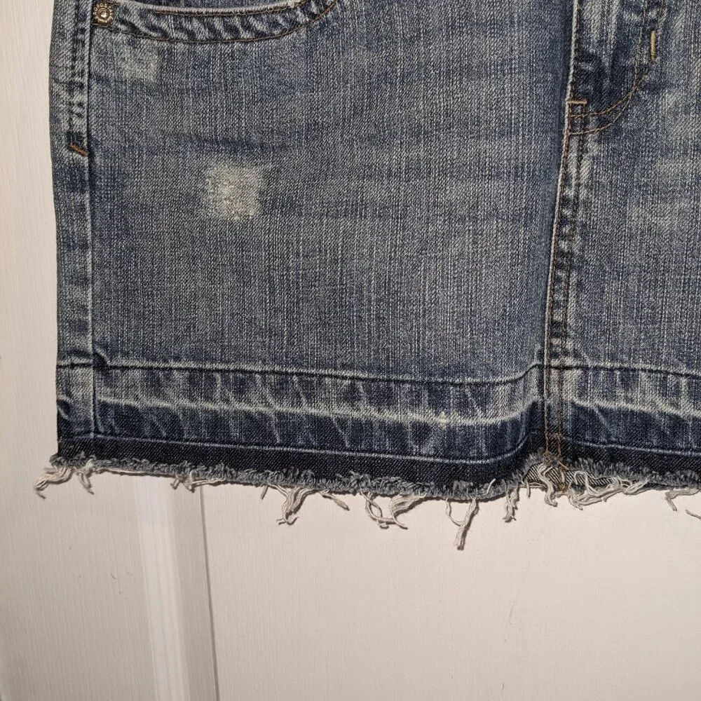 Aeropostale Cutoff Denim Skirt Sz 11/12 - Picture 5 of 5